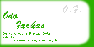 odo farkas business card